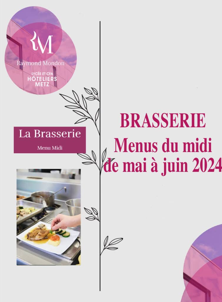 fond menu Brasserie midi mai juin 2024
