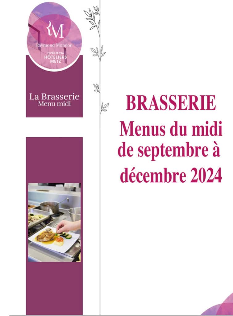 Brasserie midi sept decembre 2024