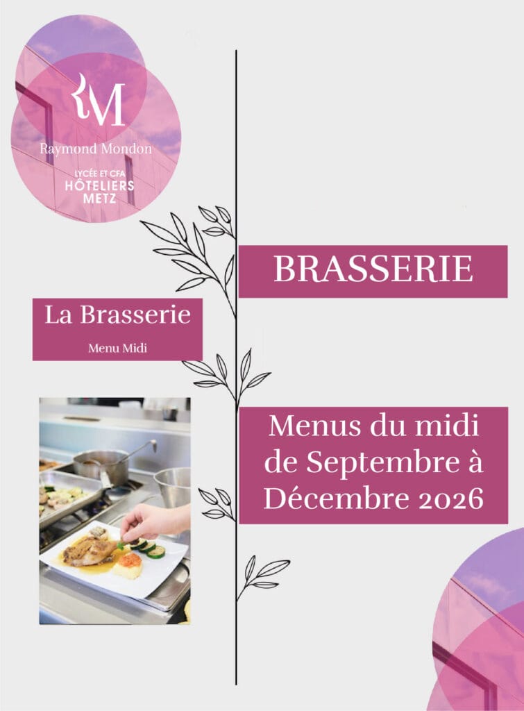 fond menus Brasserie midi sept dec 2026